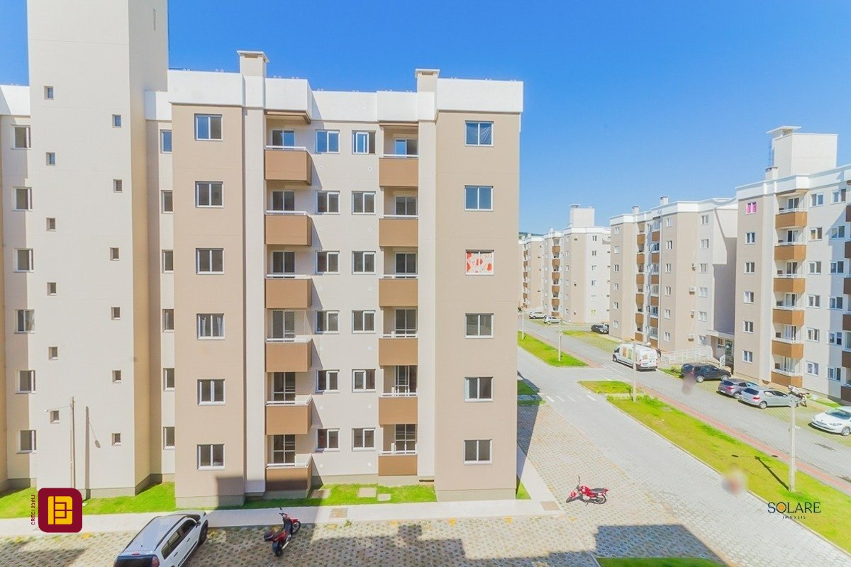 Apartamento com 52m², 2 quartos, 1 garagem, no bairro Vendaval em Biguaçu