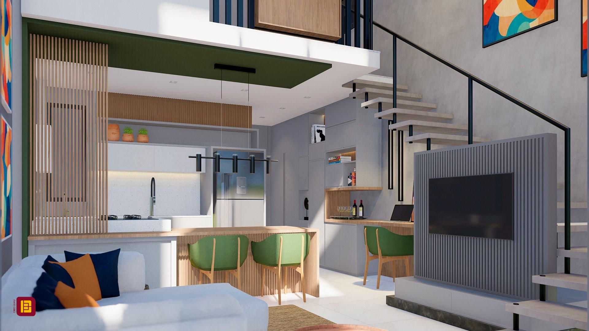 Loft com 75m², 2 quartos (sendo 2 suítes), 2 garagens, no bairro Santo Antônio de Lisboa em Florianópolis