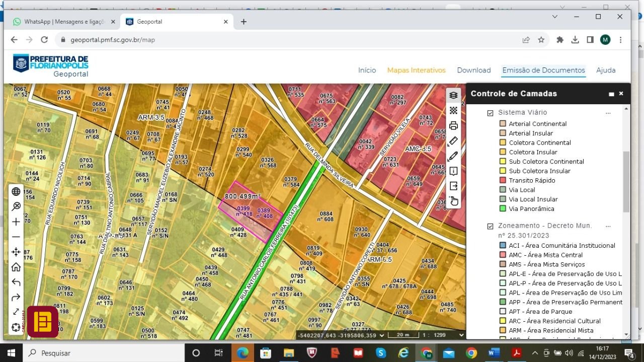 Terreno com 800m², no bairro Agronômica em Florianópolis