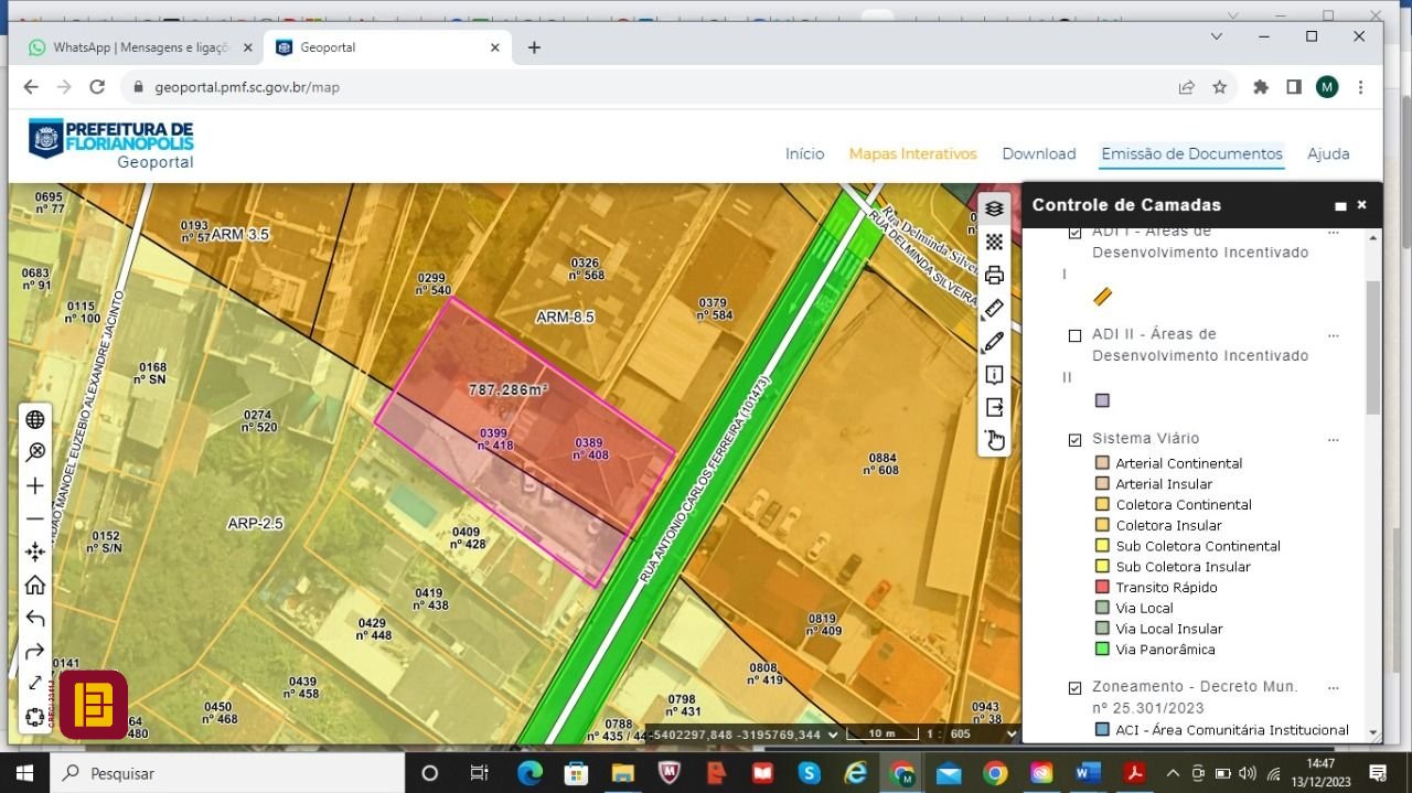 Terreno com 800m², no bairro Agronômica em Florianópolis
