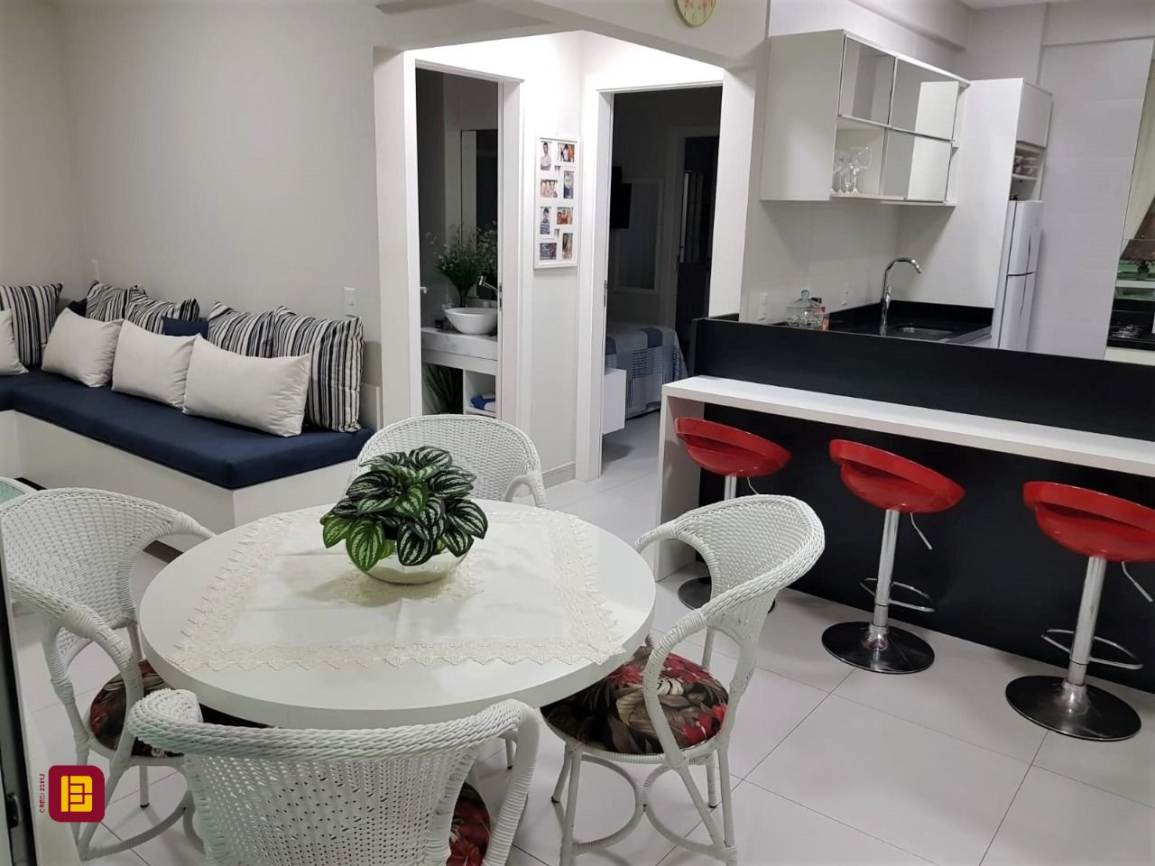 Apartamento com 60m², 1 quarto (sendo 1 suíte), 1 garagem, no bairro Armação Piedade em Governador Celso Ramos