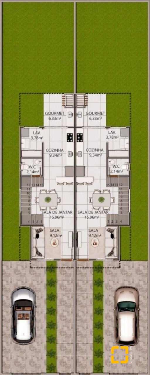 Casa com 110m², 3 quartos (sendo 1 suíte), 2 garagens, no bairro Sertão do Maruim em São José
