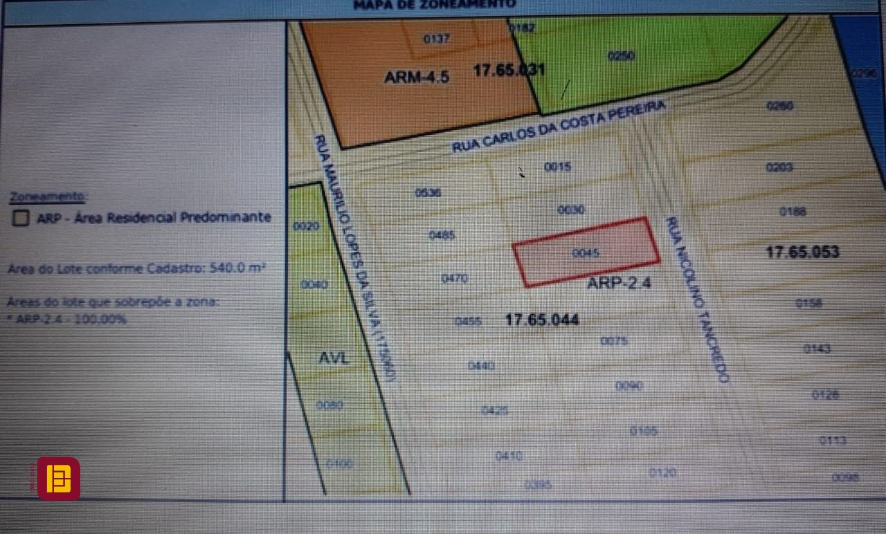 Terreno com 540m², no bairro Praia Brava em Florianópolis