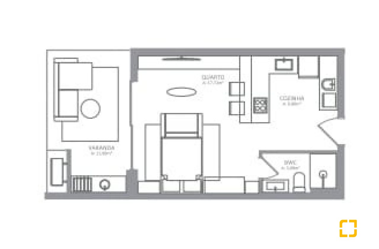 Studio com 48m², 1 quarto (sendo 1 suíte), 1 garagem, no bairro Novo Campeche em Florianópolis