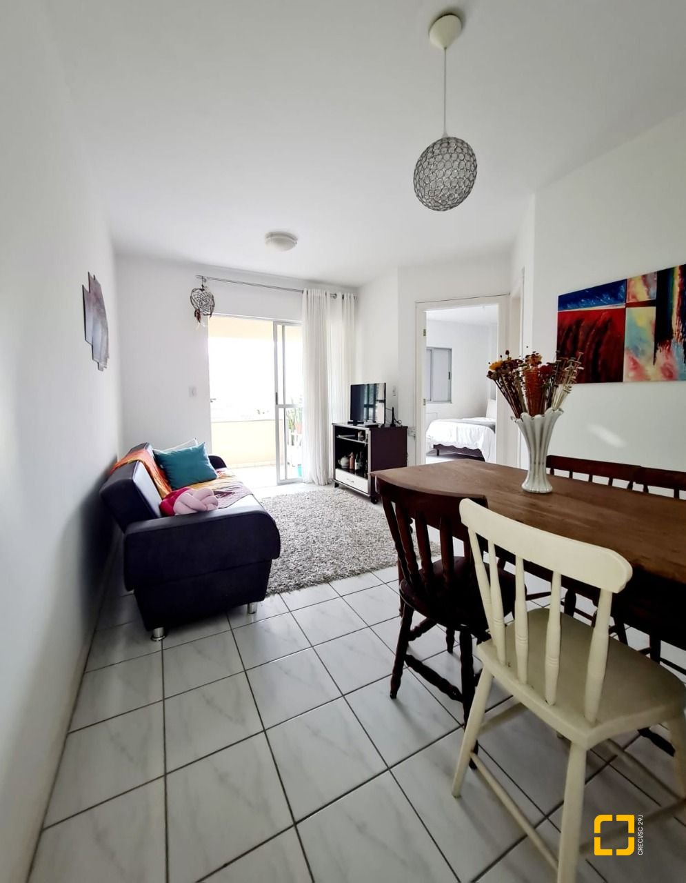 Apartamento com 48m², 1 quarto, 1 garagem, no bairro Saco Grande em Florianópolis