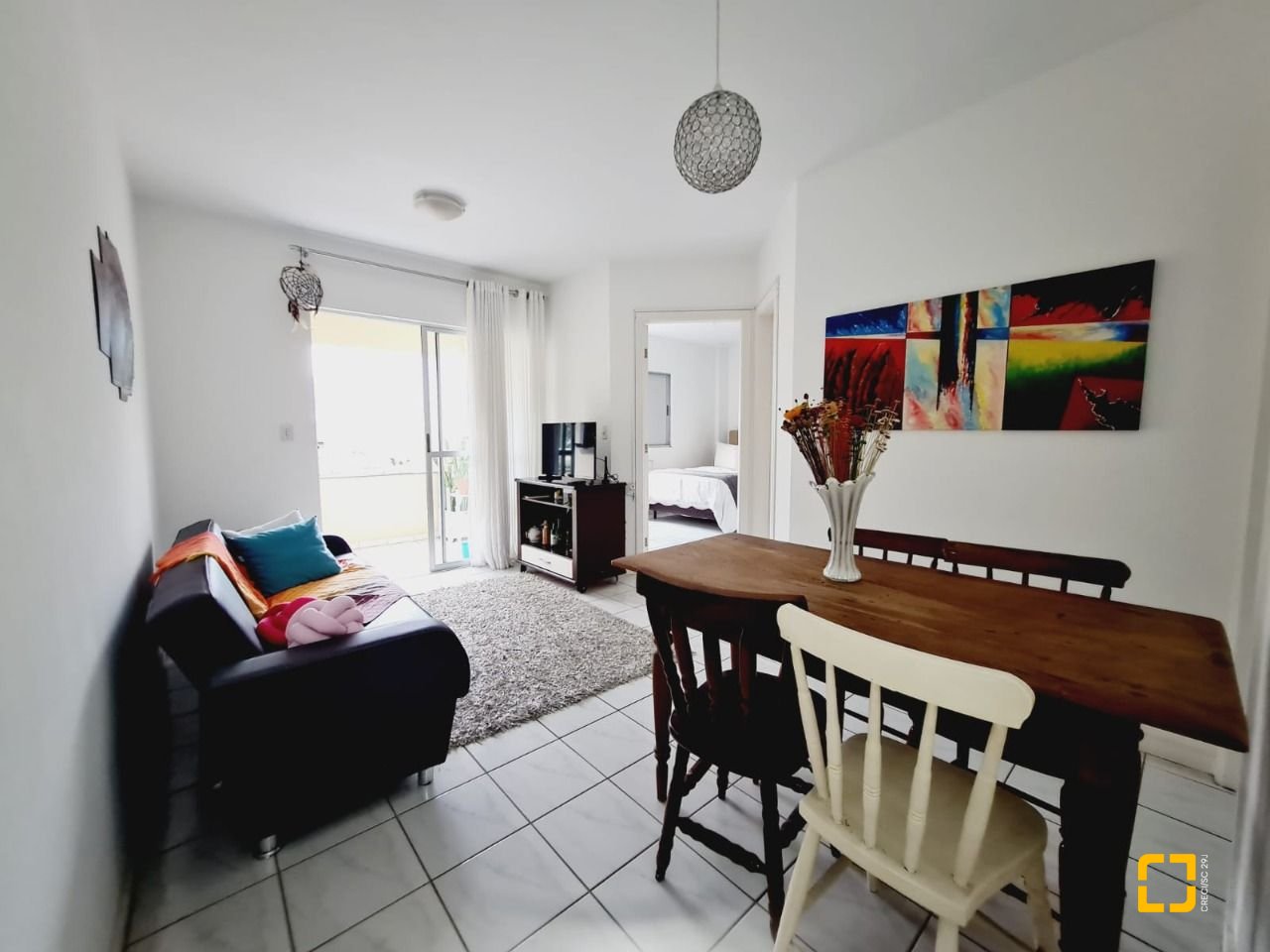 Apartamento com 48m², 1 quarto, 1 garagem, no bairro Saco Grande em Florianópolis