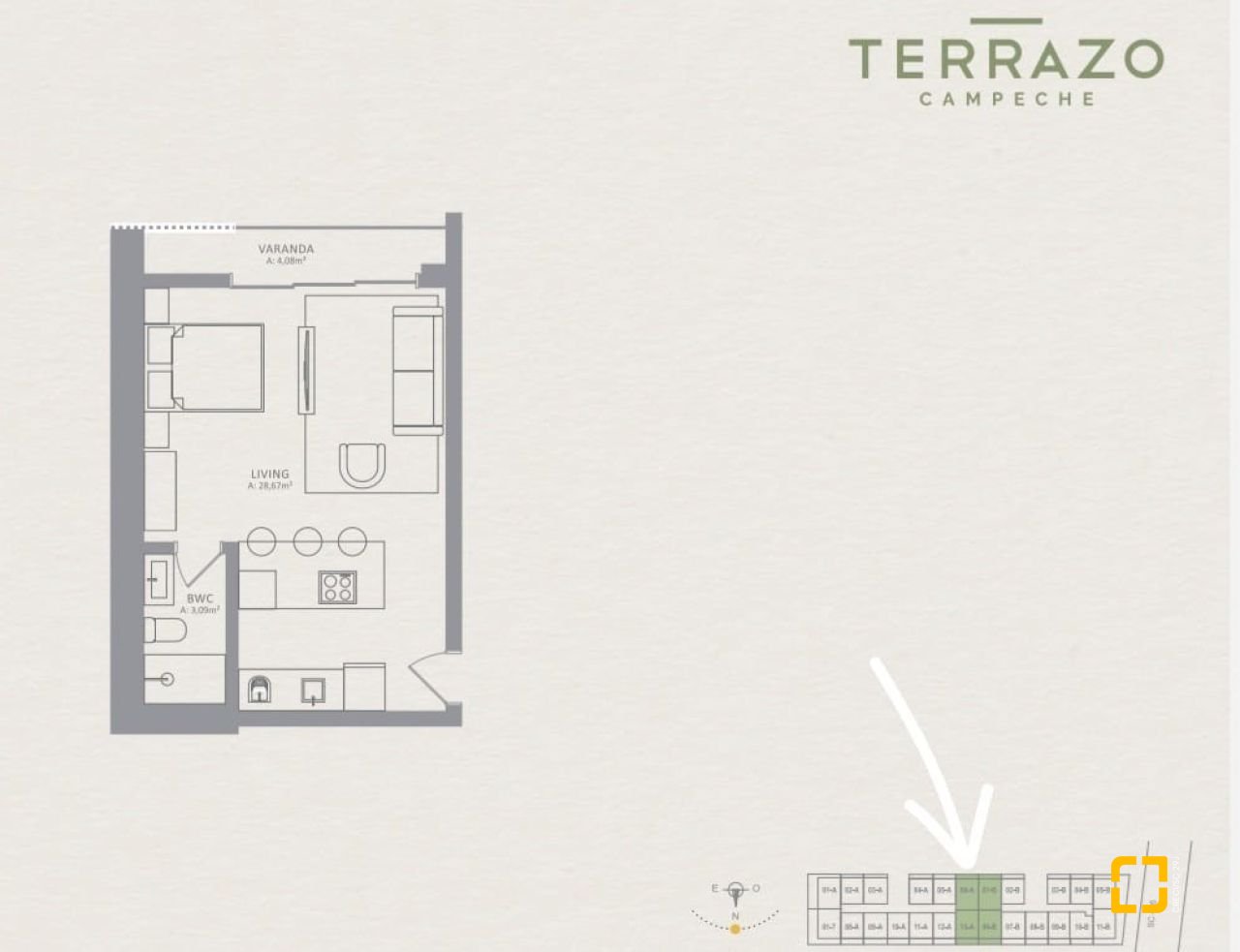 Studio com 40m², 1 quarto, 1 garagem, no bairro Campeche em Florianópolis