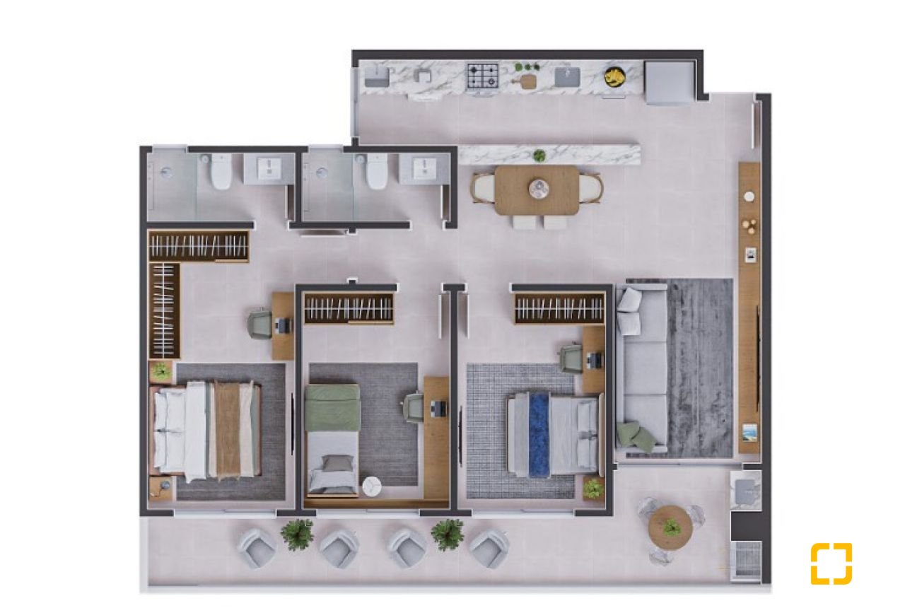 Cobertura com 177m², 4 quartos (sendo 1 suíte), 3 garagens, no bairro Campeche em Florianópolis