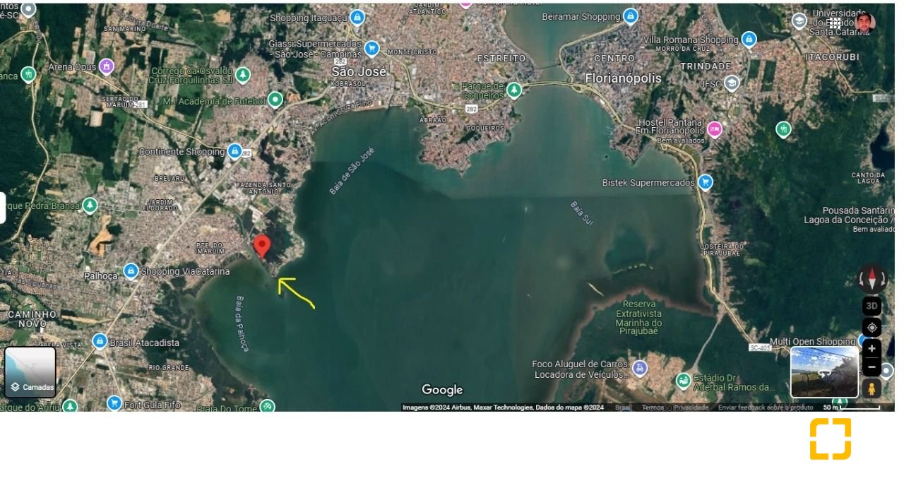 Terreno com 704m², no bairro Ponta de Baixo em São José