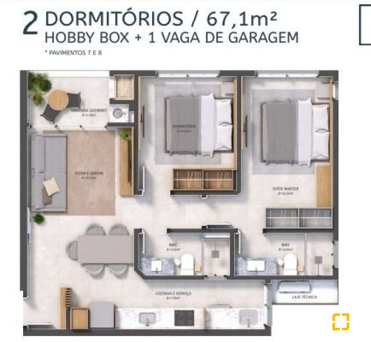 Apartamento com 66m², 2 quartos (sendo 1 suíte), 1 garagem, no bairro Saco dos Limões em Florianópolis