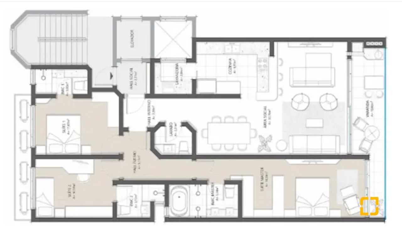 Apartamento com 133m², 6 quartos (sendo 3 suítes), 2 garagens, no bairro João Paulo em Florianópolis