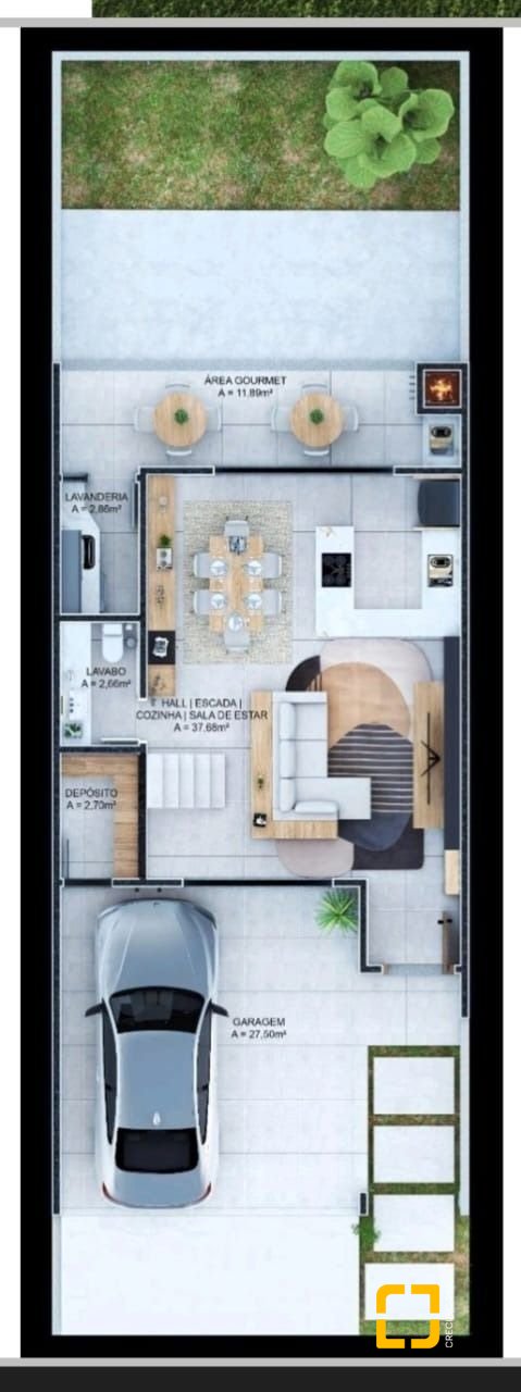 Casa de Condomínio com 179m², 4 quartos (sendo 1 suíte), 2 garagens, no bairro Beira Rio em Biguaçu