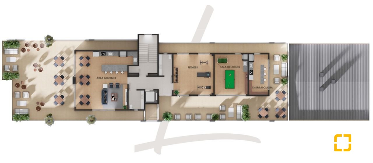 Loft com 37m², 1 quarto (sendo 1 suíte), 1 garagem, no bairro Pantanal em Florianópolis