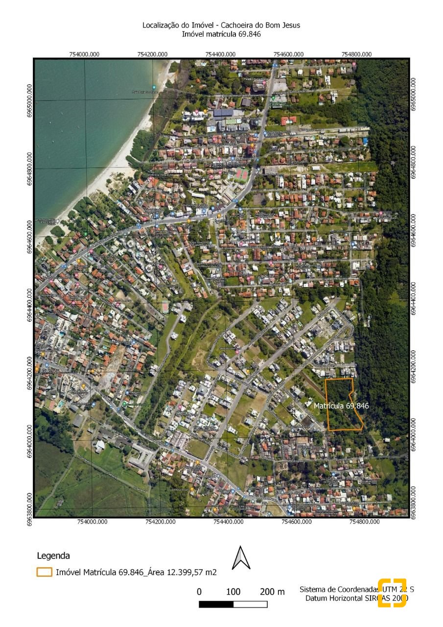 Terreno com 12400m², no bairro Cachoeira do Bom Jesus em Florianópolis