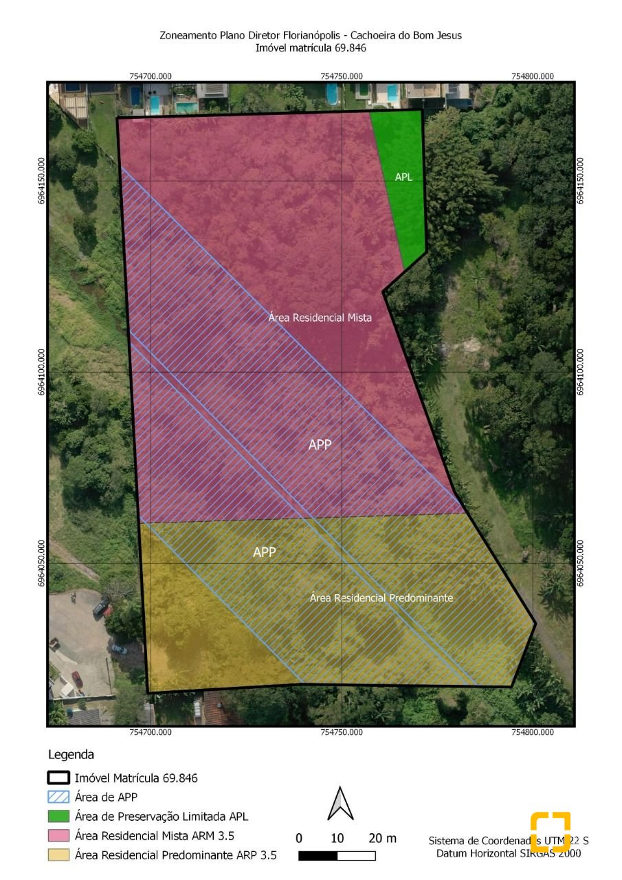 Terreno com 12400m², no bairro Cachoeira do Bom Jesus em Florianópolis