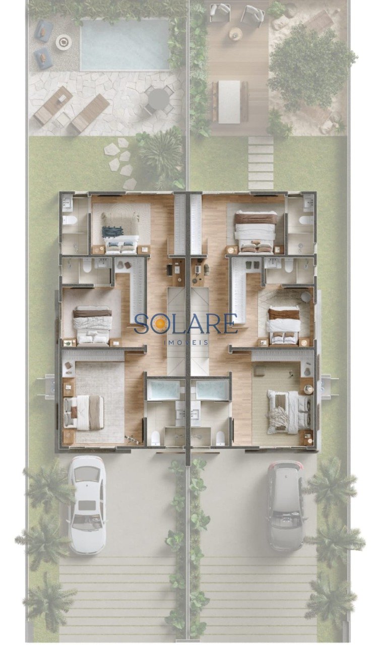 Casa de Condomínio com 130m², 6 quartos (sendo 3 suítes), 2 garagens, no bairro Cachoeira do Bom Jesus em Florianópolis
