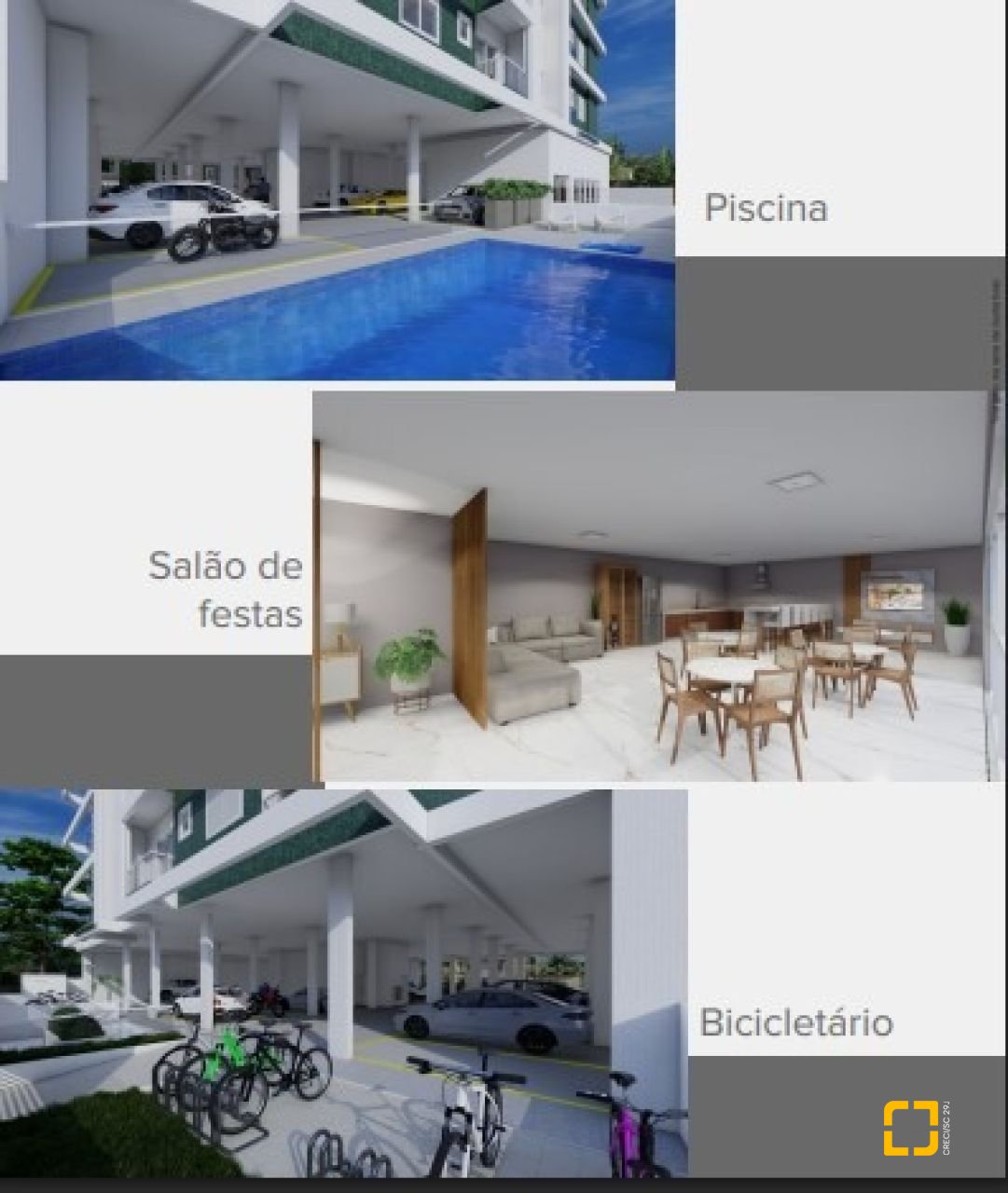 Apartamento com 66m², 3 quartos (sendo 1 suíte), 1 garagem, no bairro Cachoeira do Bom Jesus em Florianópolis