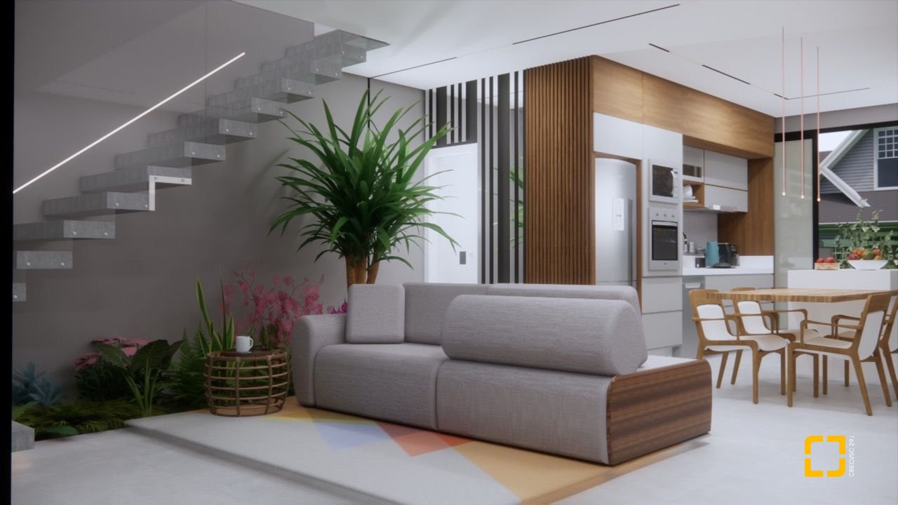Casa com 142m², 3 quartos (sendo 1 suíte), 2 garagens, no bairro Forquilhinha em São José
