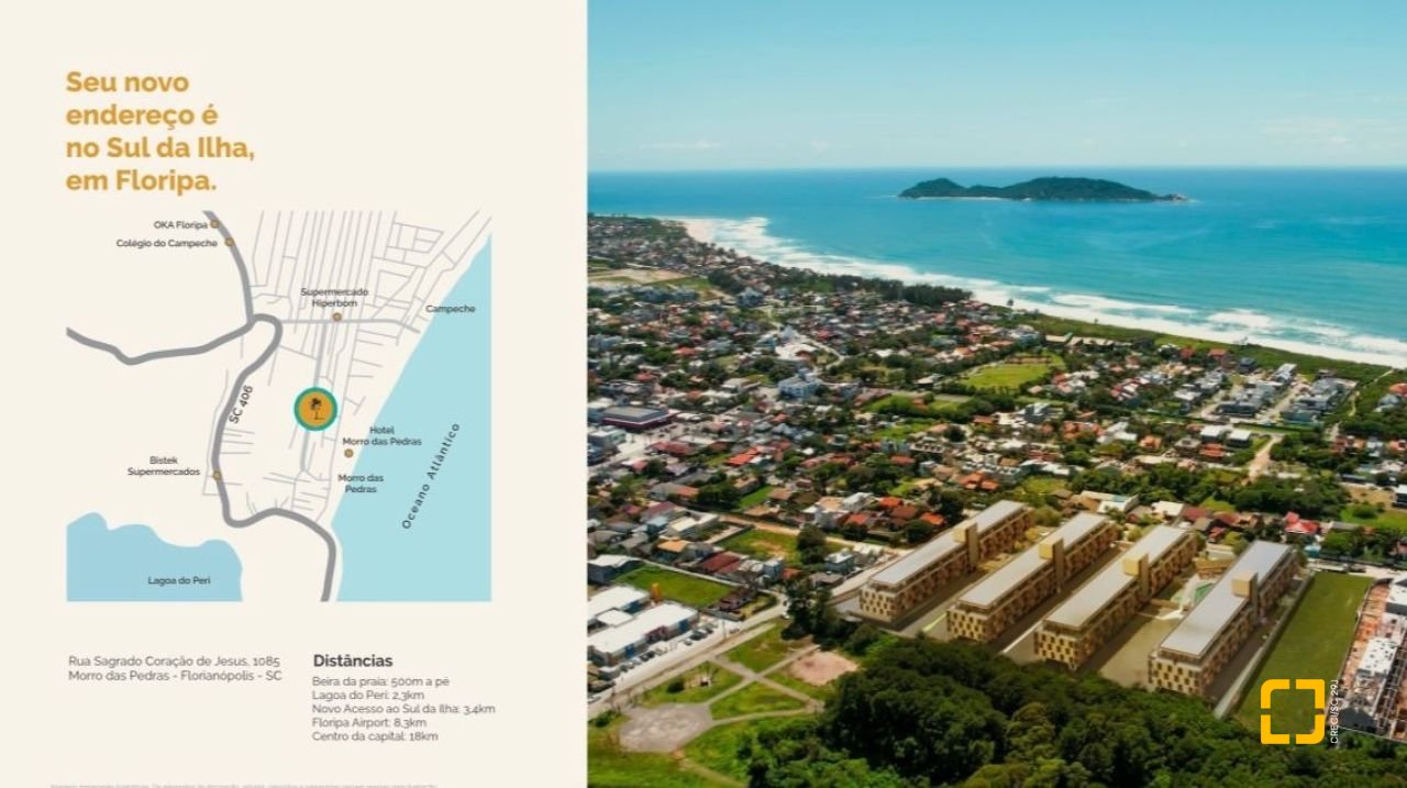 Apartamento com 45m², 1 quarto, 1 garagem, no bairro Morro das Pedras em Florianópolis