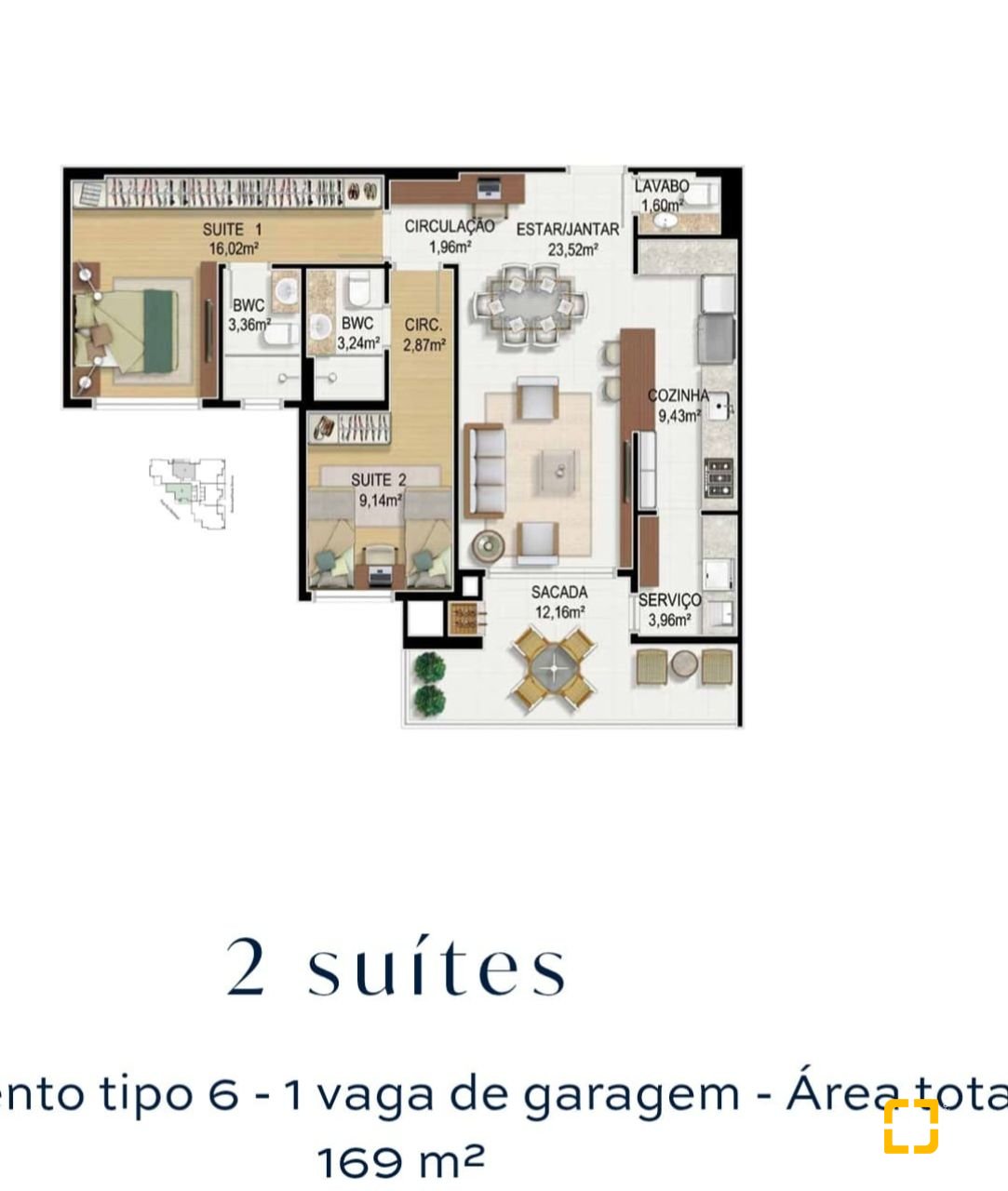 Apartamento com 101m², 4 quartos (sendo 2 suítes), 1 garagem, no bairro Centro em Florianópolis