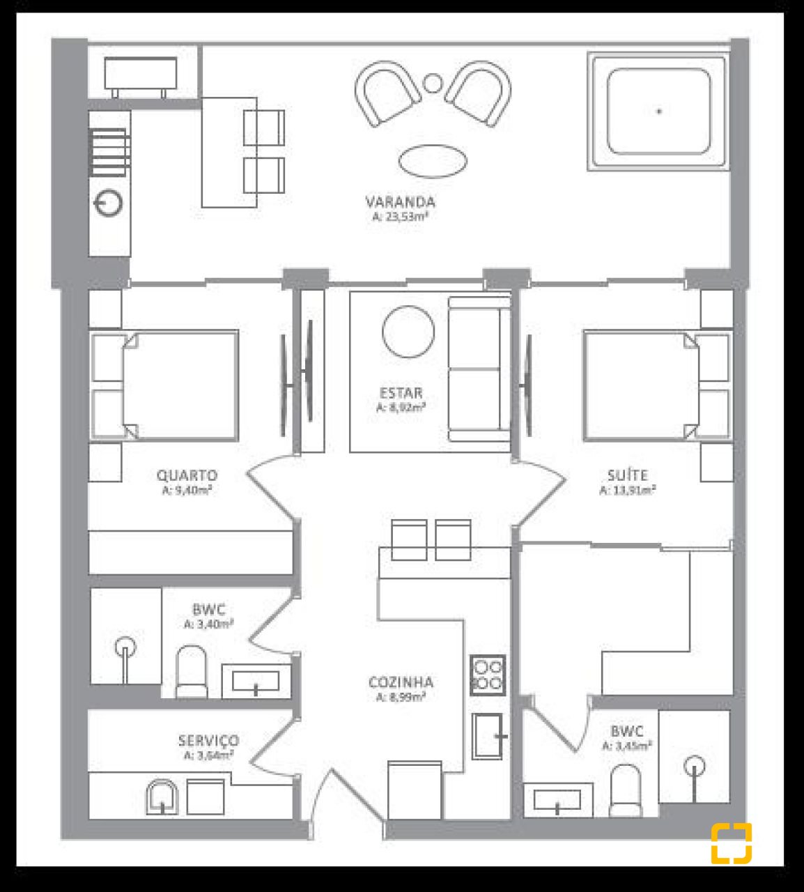 Apartamento com 91m², 3 quartos (sendo 1 suíte), 1 garagem, no bairro Campeche em Florianópolis