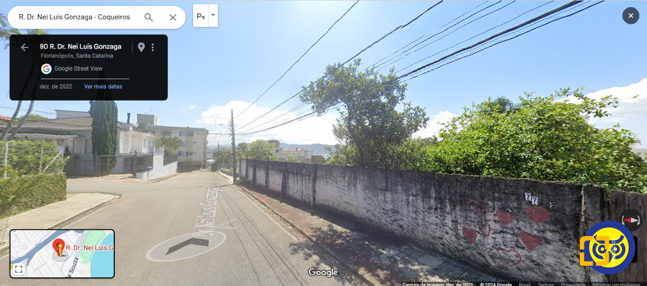 Terreno com 1400m², no bairro Coqueiros em Florianópolis