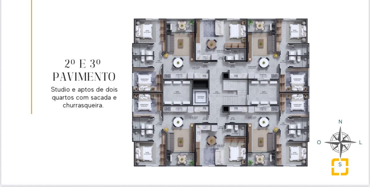 Studio com 32m², 2 quartos (sendo 1 suíte), 1 garagem, no bairro Ribeirão da Ilha em Florianópolis