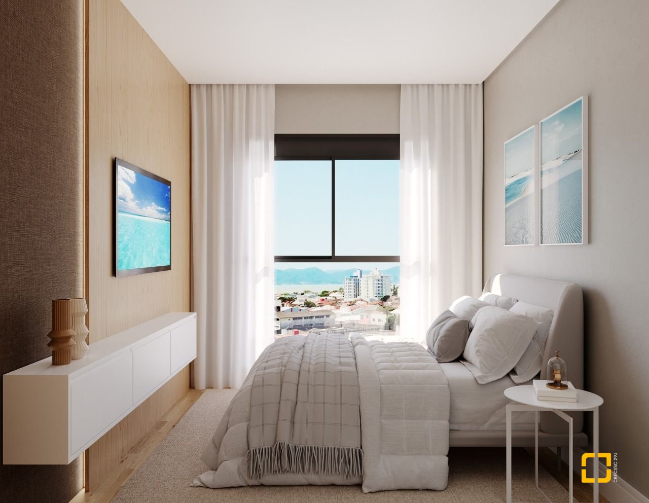 Apartamento com 84m², 4 quartos (sendo 2 suítes), 1 garagem, no bairro Estreito em Florianópolis