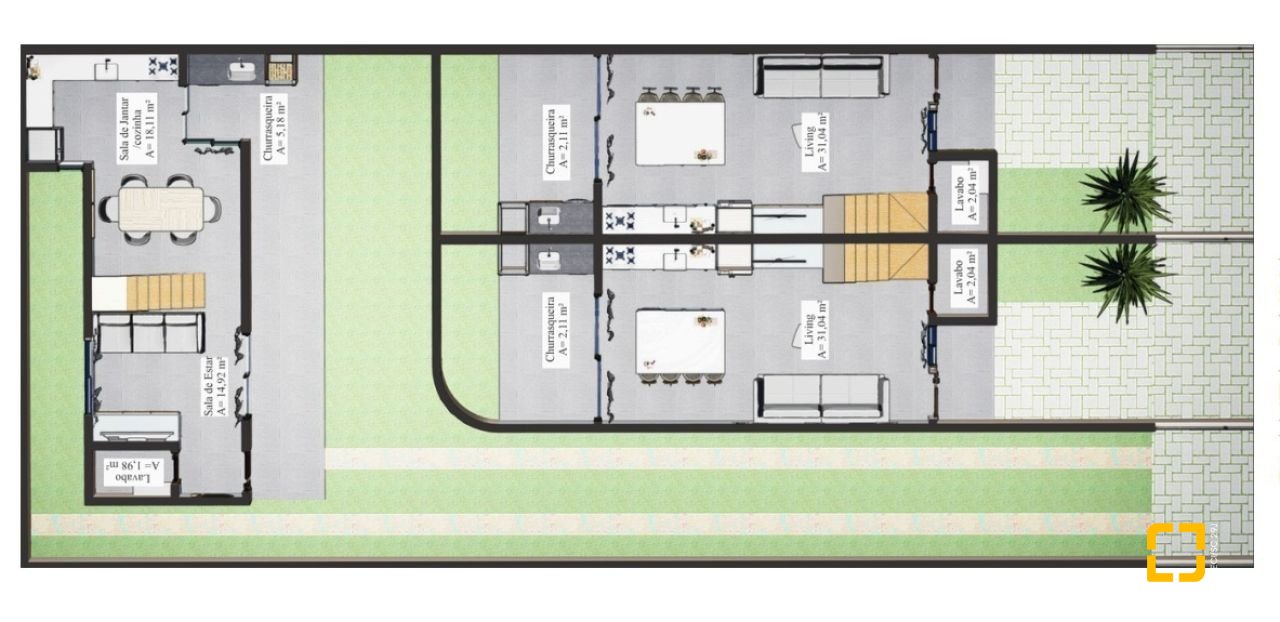 Casa com 99m², 4 quartos (sendo 2 suítes), 1 garagem, no bairro Campeche em Florianópolis