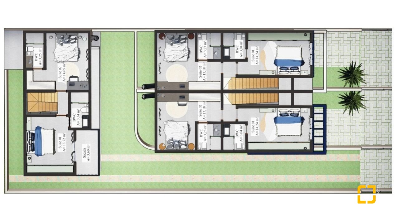Casa com 99m², 4 quartos (sendo 2 suítes), 1 garagem, no bairro Campeche em Florianópolis