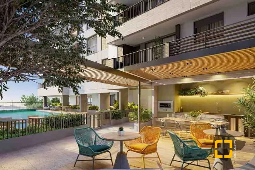 Apartamento com 80m², 2 quartos (sendo 2 suítes), 1 garagem, no bairro Praia Comprida em São José