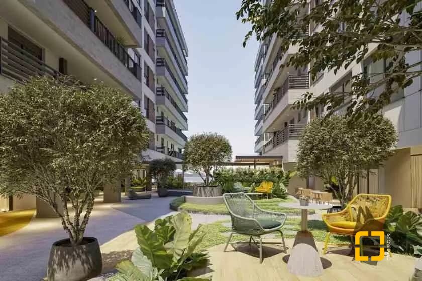 Apartamento com 80m², 2 quartos (sendo 2 suítes), 1 garagem, no bairro Praia Comprida em São José