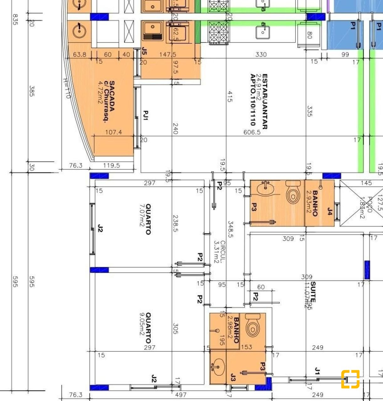 Apartamento com 88m², 3 quartos (sendo 1 suíte), 2 garagens, no bairro Jardim Cidade de Florianópolis em São José