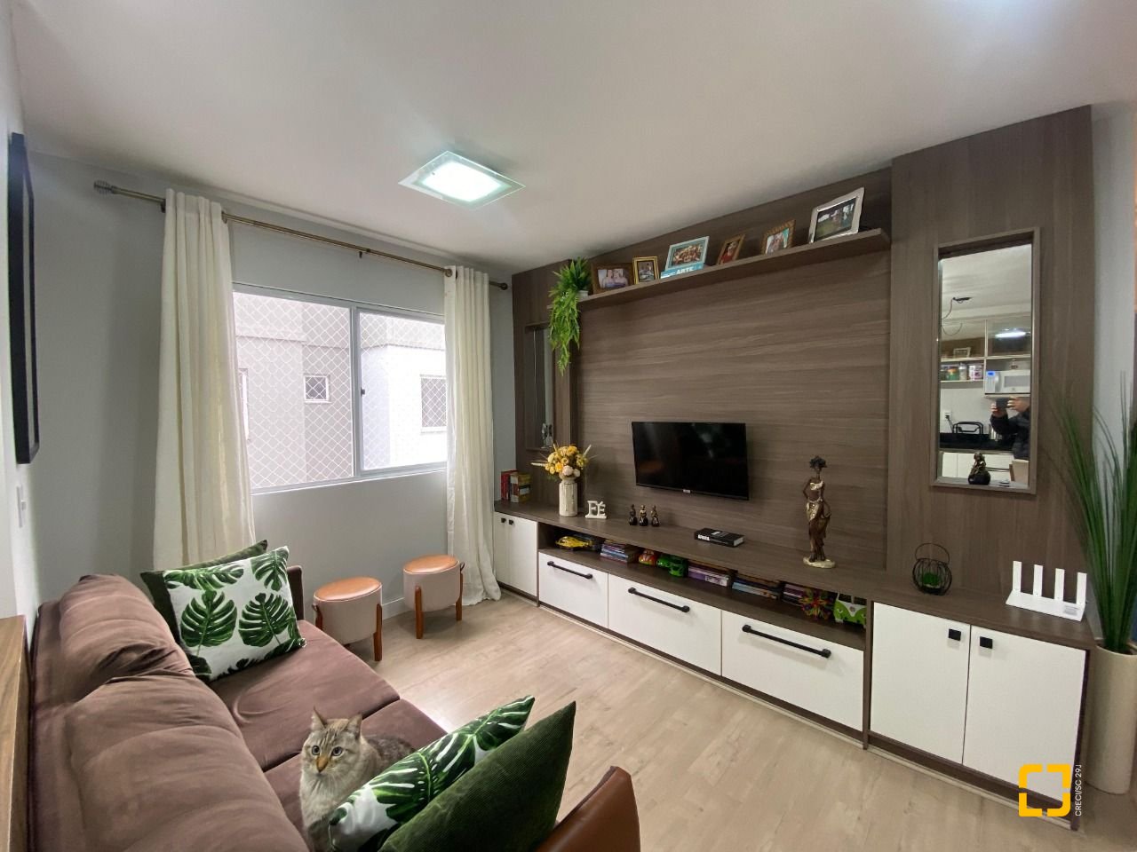 Apartamento com 55m², 2 quartos, 1 garagem, no bairro Potecas em São José