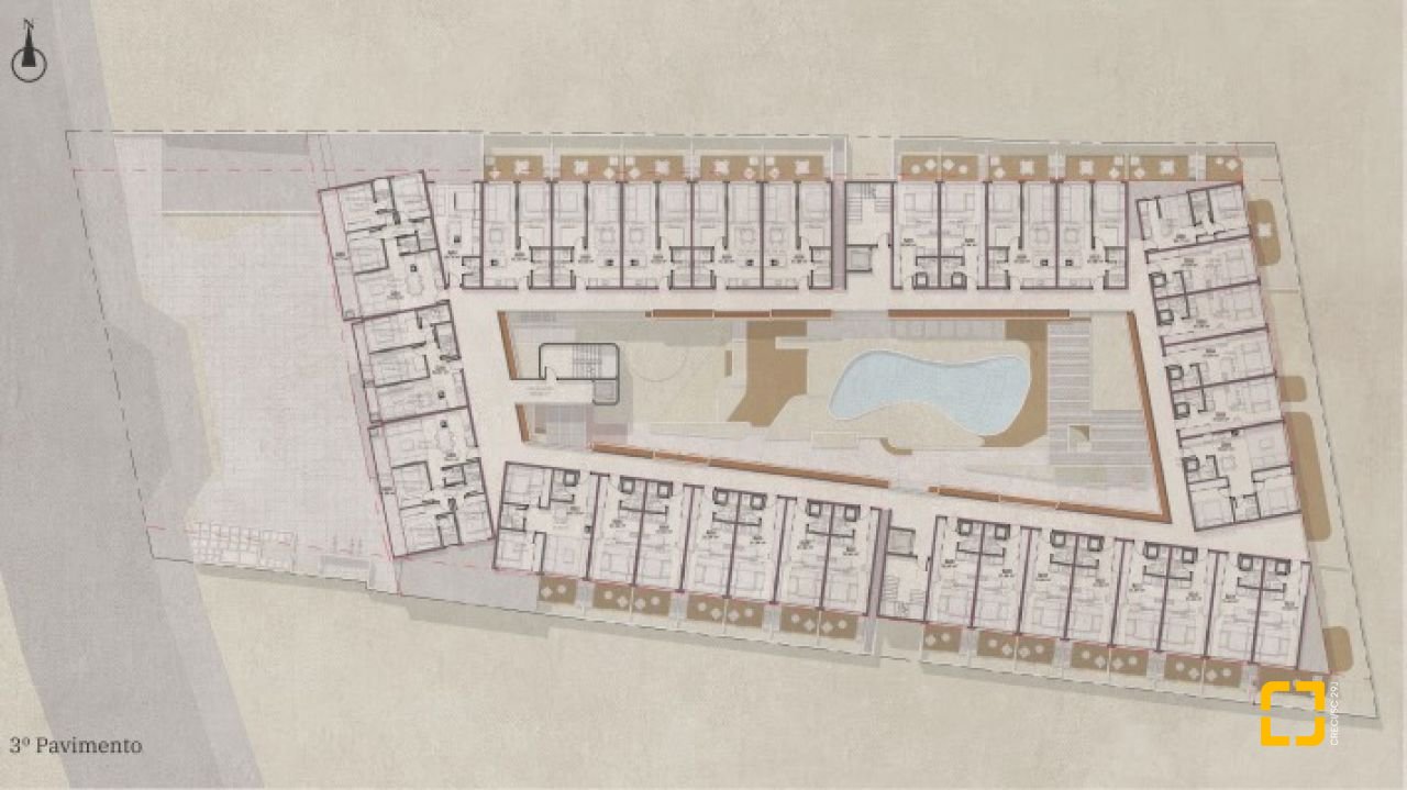 Apartamento com 31m², 2 quartos (sendo 1 suíte), 1 garagem, no bairro Morro das Pedras em Florianópolis