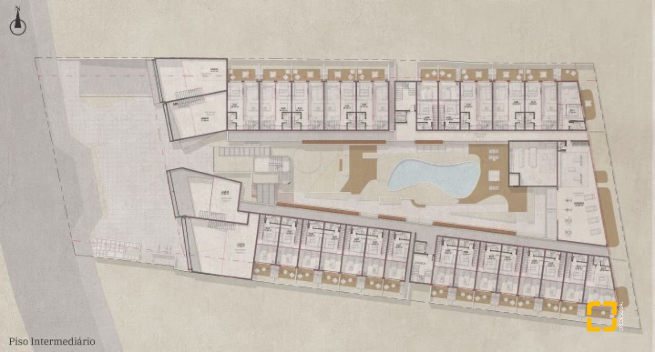 Apartamento com 31m², 2 quartos (sendo 1 suíte), 1 garagem, no bairro Morro das Pedras em Florianópolis