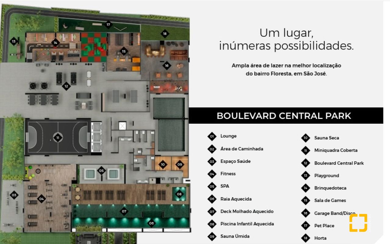 Apartamento com 133m², 3 quartos (sendo 3 suítes), 2 garagens, no bairro Nossa Senhora do Rosário em São José