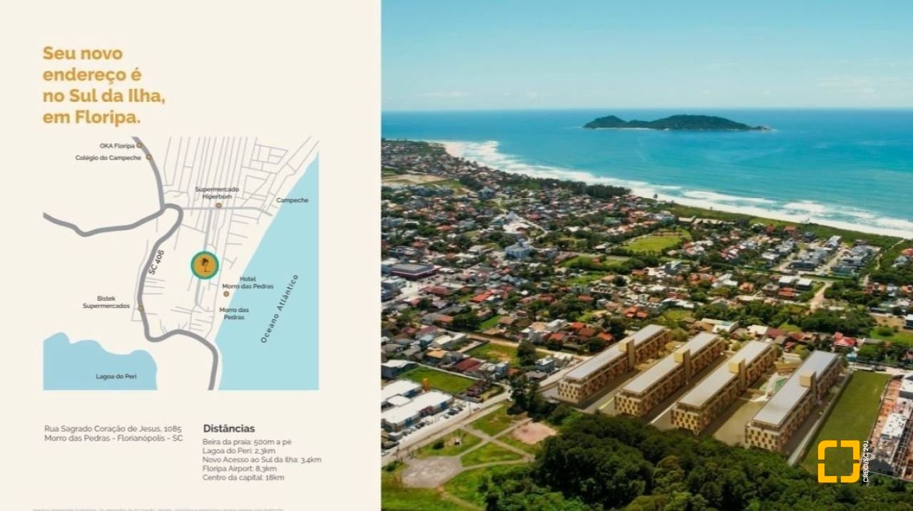 Apartamento com 69m², 3 quartos (sendo 1 suíte), 1 garagem, no bairro Morro das Pedras em Florianópolis