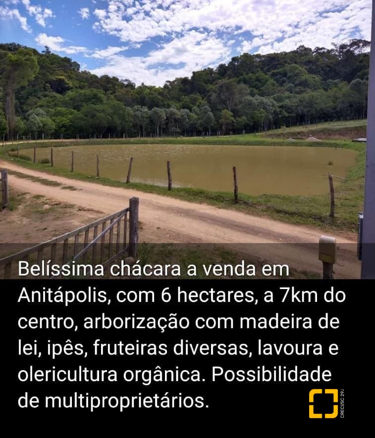 Sítio com 30000m², 1 quarto, no bairro Centro em Anitápolis