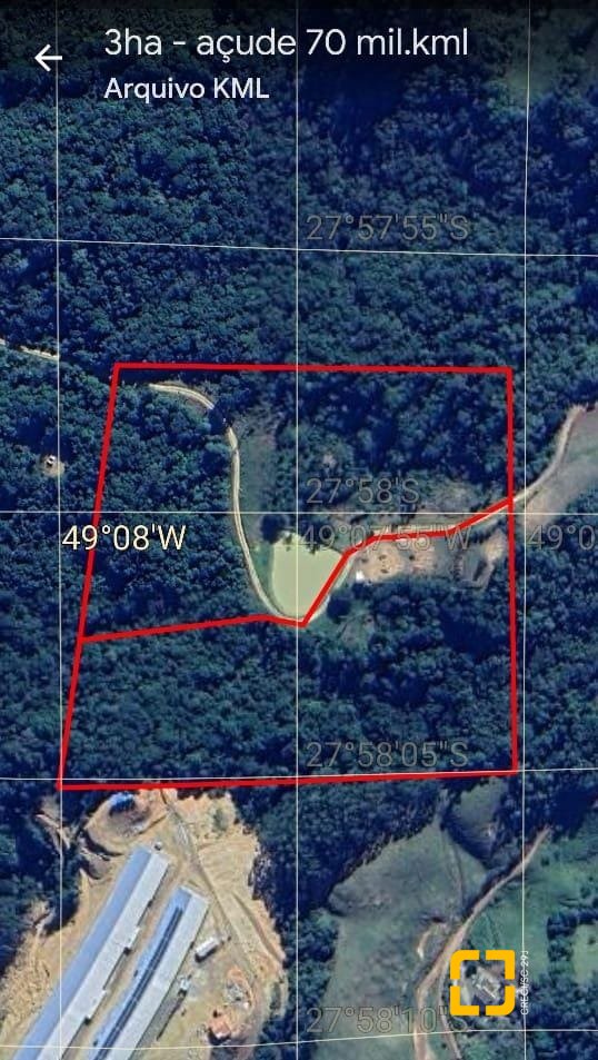 Sítio com 30000m², 1 quarto, no bairro Centro em Anitápolis