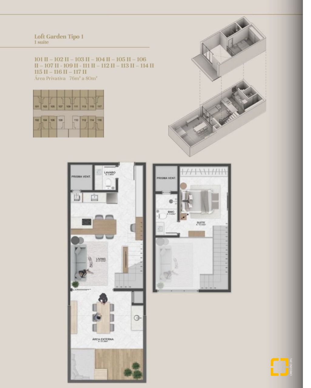 Loft com 76m², 1 quarto (sendo 1 suíte), 1 garagem, no bairro Santo Antônio de Lisboa em Florianópolis