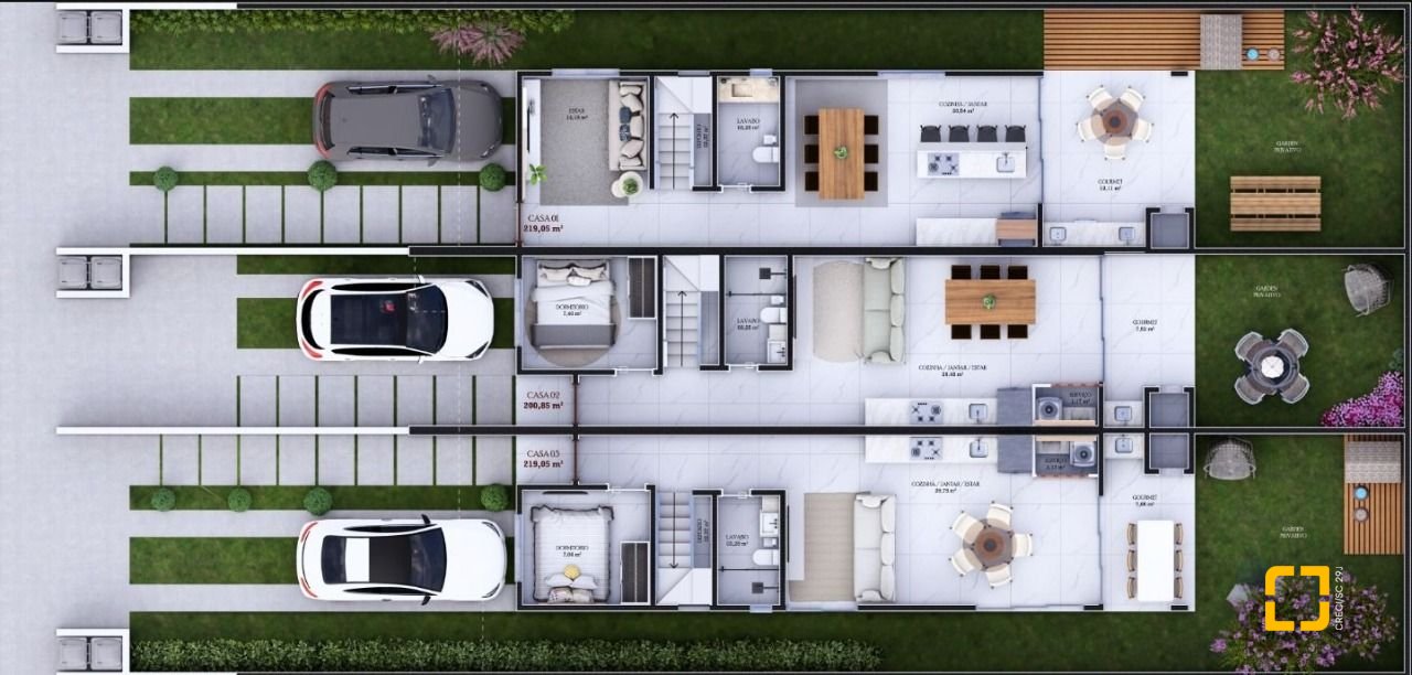 Casa com 210m², 3 quartos (sendo 1 suíte), 2 garagens, no bairro Vargem Pequena em Florianópolis