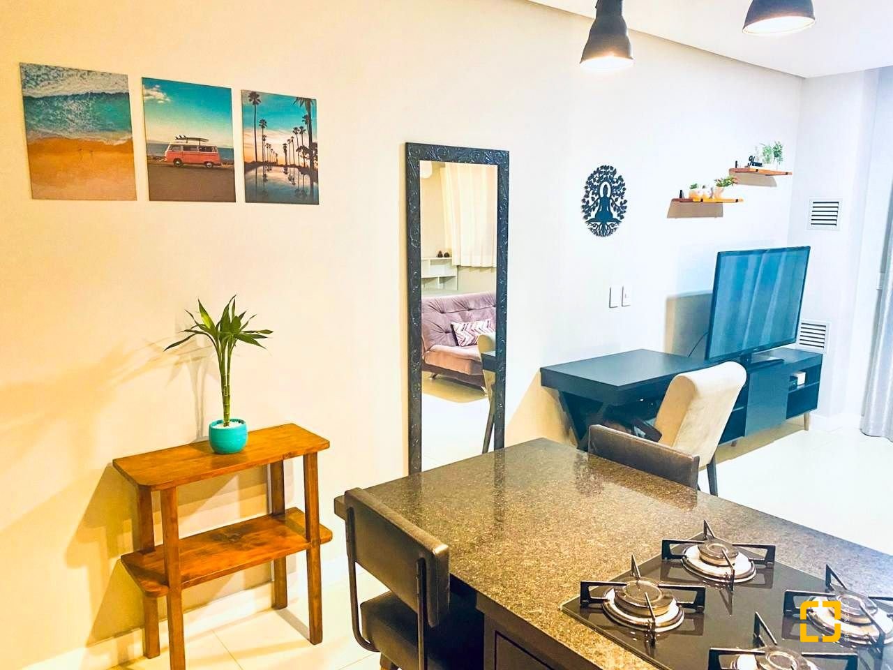 Studio com 39m², 1 quarto, 1 garagem, no bairro Centro em Florianópolis