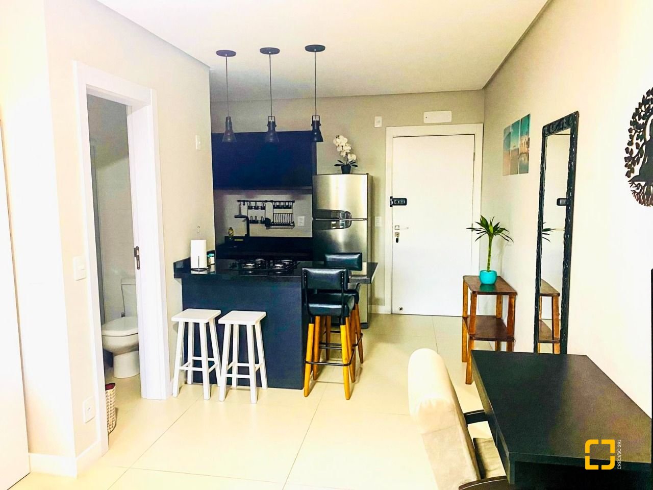 Studio com 39m², 1 quarto, 1 garagem, no bairro Centro em Florianópolis