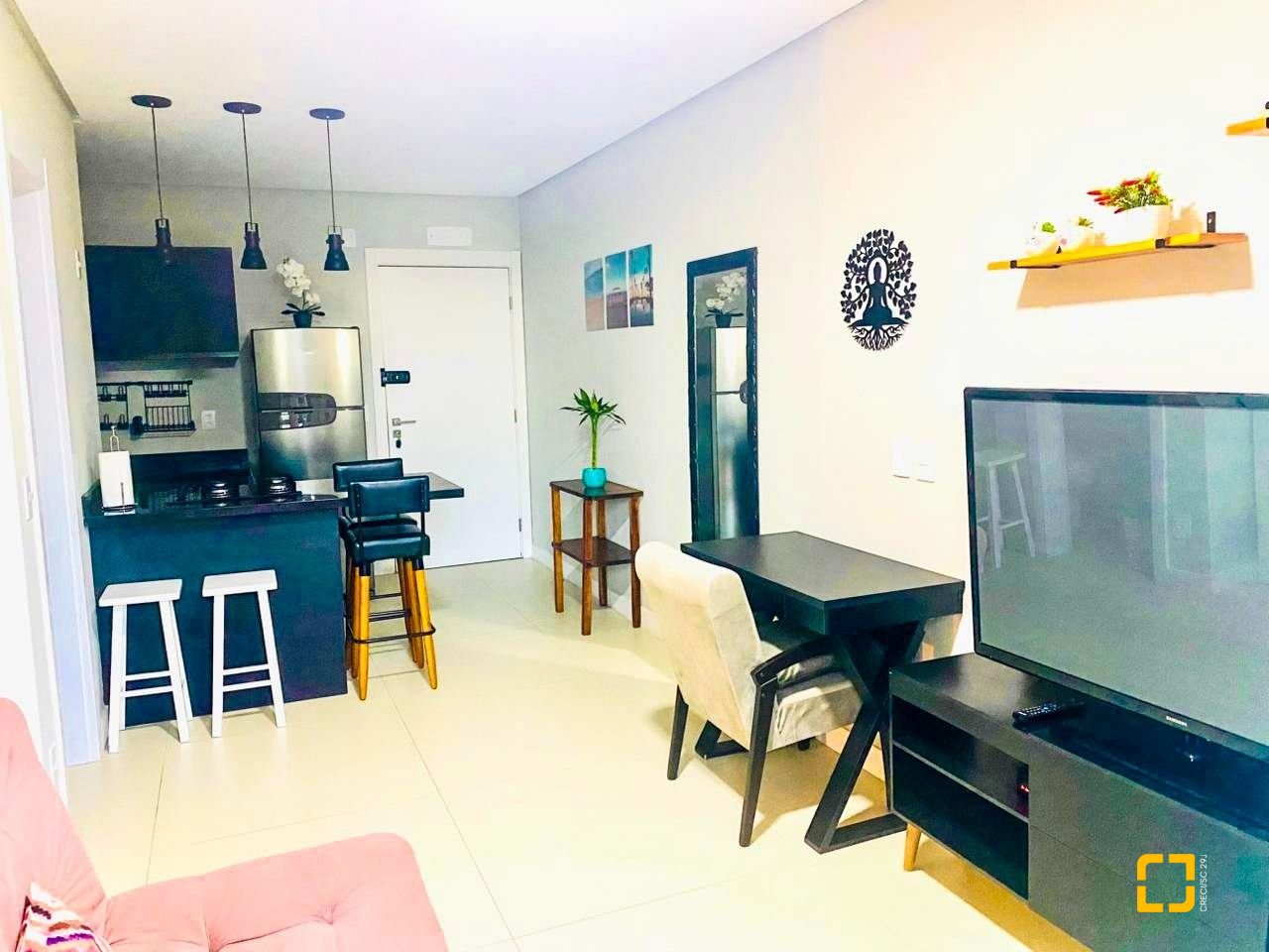 Studio com 39m², 1 quarto, 1 garagem, no bairro Centro em Florianópolis