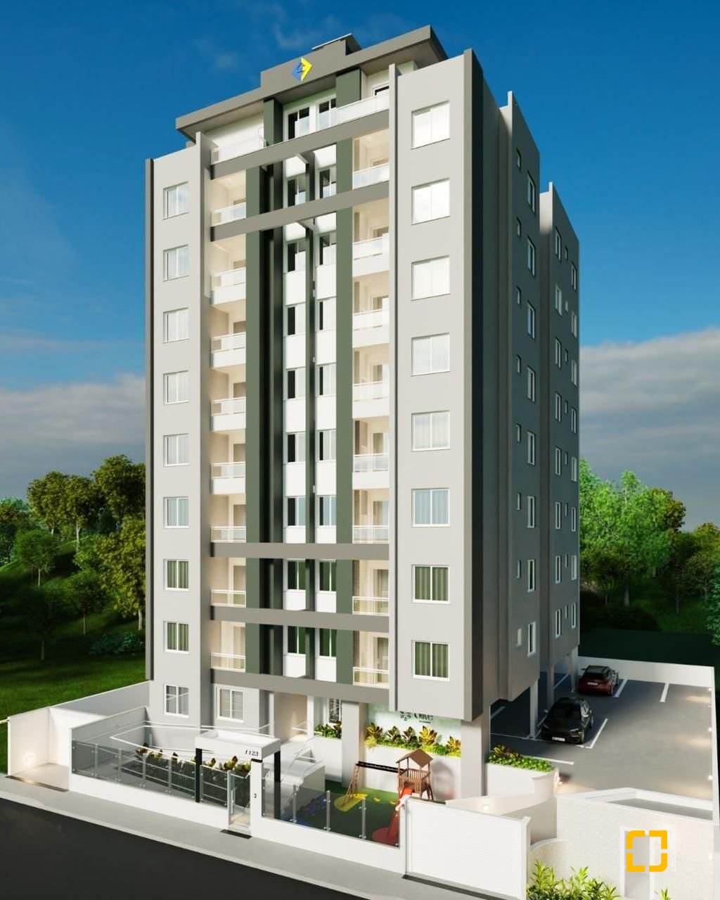 Apartamento com 59m², 2 quartos, 1 garagem, no bairro Areias em São José