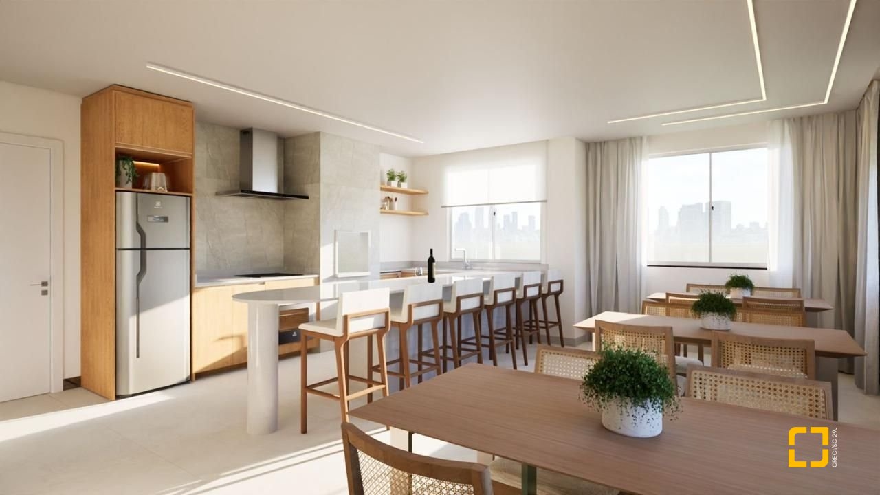 Apartamento com 59m², 2 quartos, 1 garagem, no bairro Areias em São José