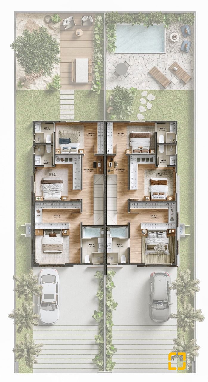 Casa com 144m², 6 quartos (sendo 3 suítes), 2 garagens, no bairro Cachoeira do Bom Jesus em Florianópolis