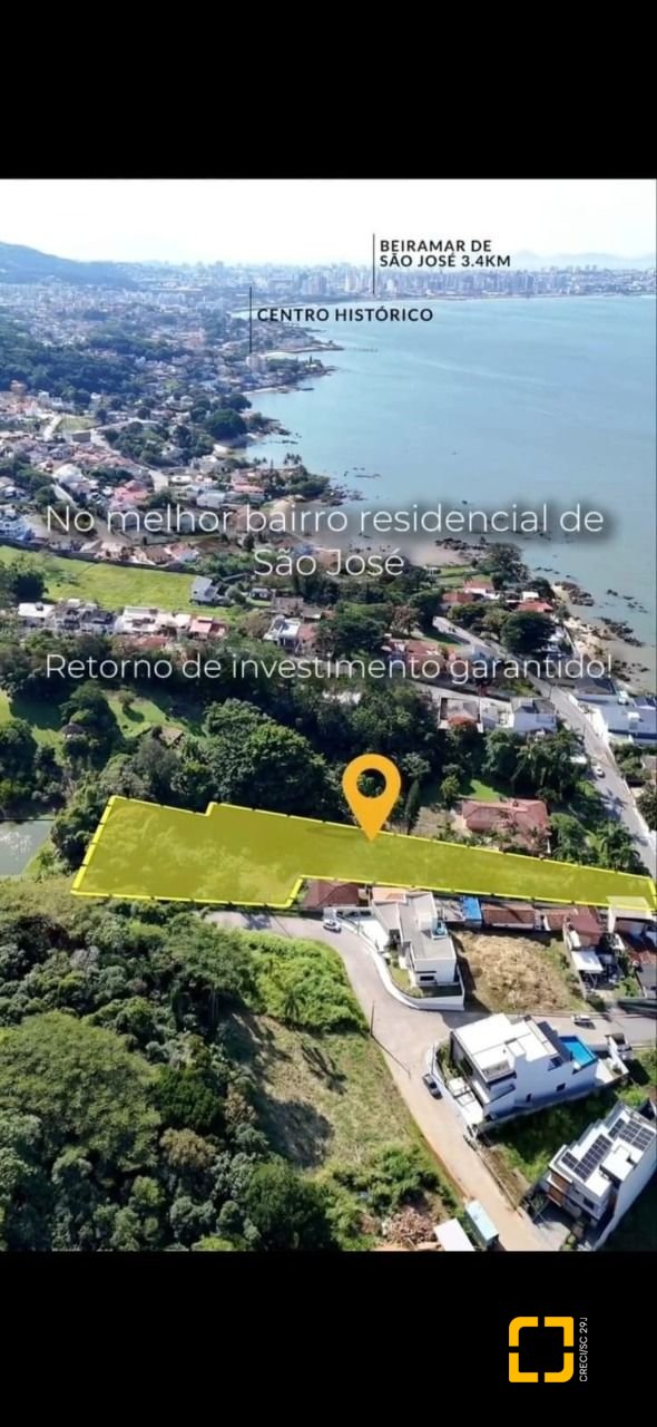 Terreno com 4214m², no bairro Ponta de Baixo em São José