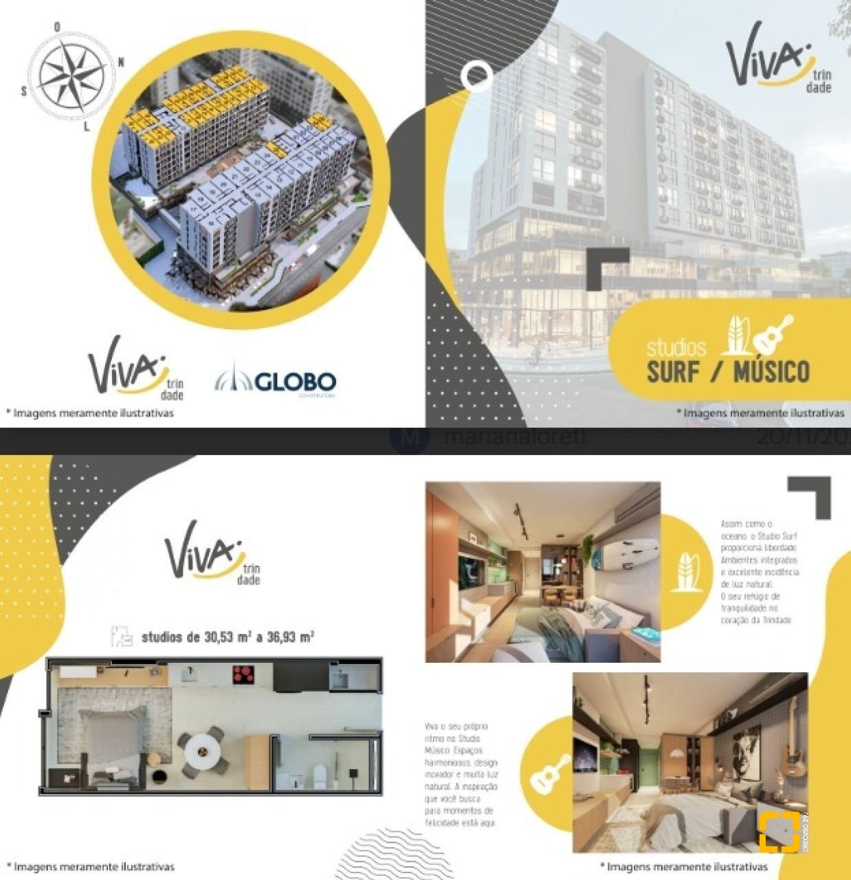 Studio com 35m², 1 quarto, 1 garagem, no bairro Trindade em Florianópolis